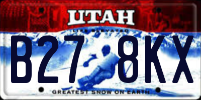 UT license plate B278KX