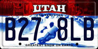 UT license plate B278LB