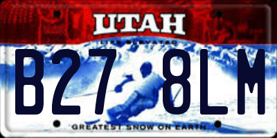UT license plate B278LM