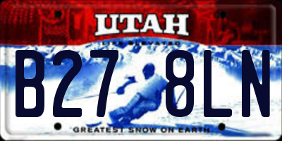 UT license plate B278LN