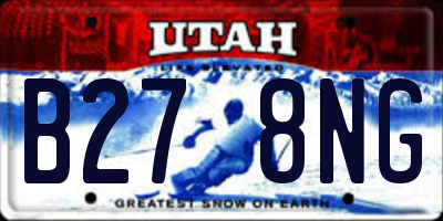 UT license plate B278NG