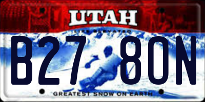 UT license plate B278ON