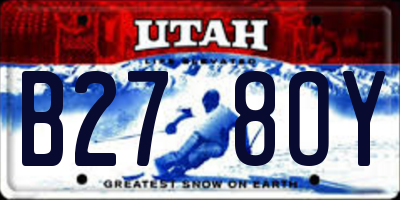 UT license plate B278OY
