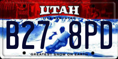 UT license plate B278PD