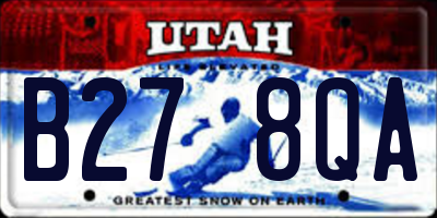 UT license plate B278QA