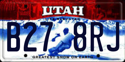 UT license plate B278RJ