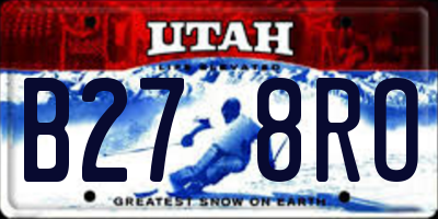 UT license plate B278RO