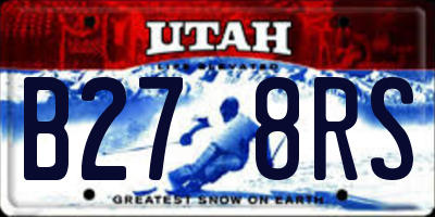 UT license plate B278RS