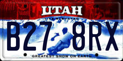 UT license plate B278RX