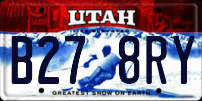 UT license plate B278RY