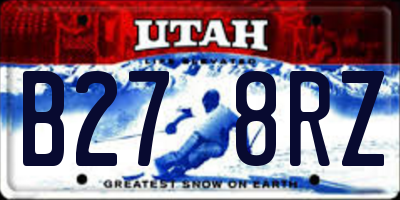 UT license plate B278RZ