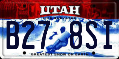 UT license plate B278SI