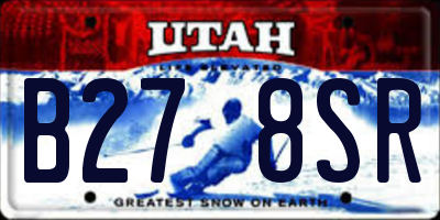 UT license plate B278SR