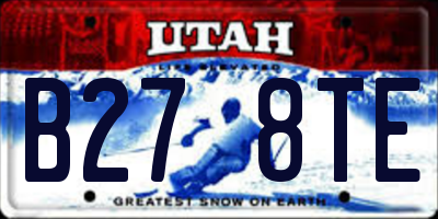 UT license plate B278TE