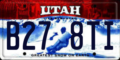 UT license plate B278TI