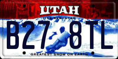 UT license plate B278TL