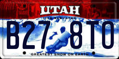 UT license plate B278TO