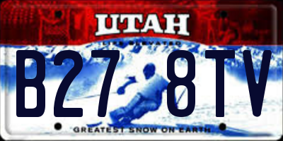 UT license plate B278TV
