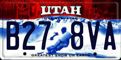 UT license plate B278VA