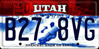 UT license plate B278VG