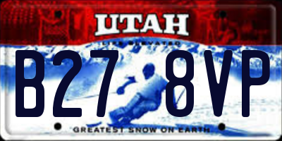 UT license plate B278VP