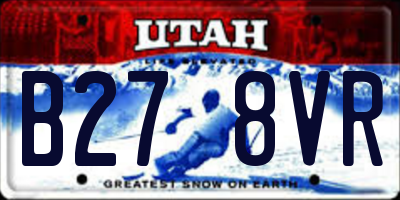 UT license plate B278VR