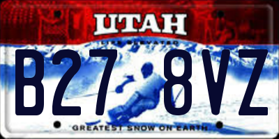 UT license plate B278VZ