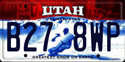UT license plate B278WP
