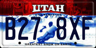 UT license plate B278XF
