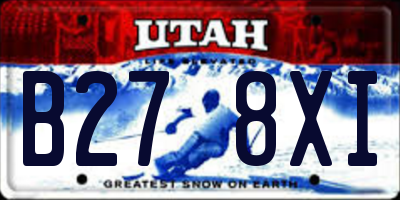 UT license plate B278XI