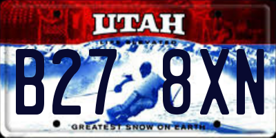 UT license plate B278XN