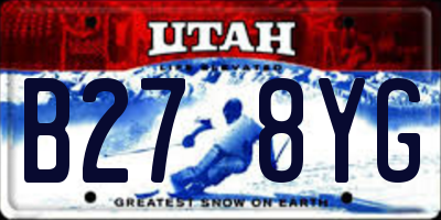 UT license plate B278YG
