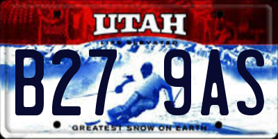UT license plate B279AS