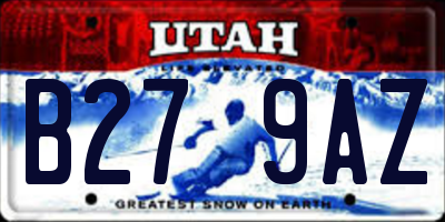UT license plate B279AZ