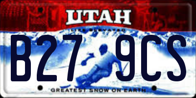 UT license plate B279CS