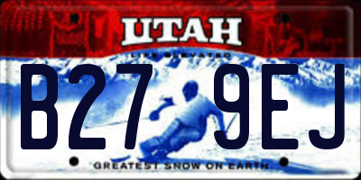 UT license plate B279EJ