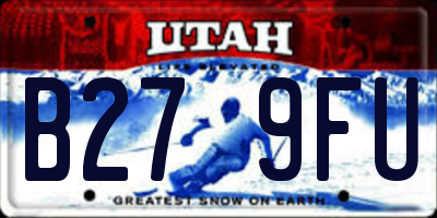 UT license plate B279FU