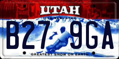 UT license plate B279GA