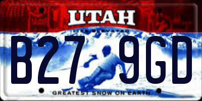 UT license plate B279GD