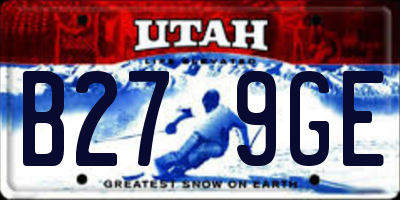 UT license plate B279GE