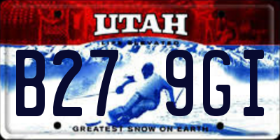 UT license plate B279GI