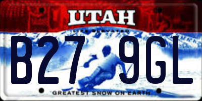 UT license plate B279GL