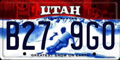 UT license plate B279GO