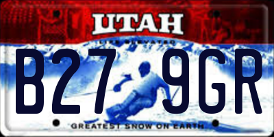 UT license plate B279GR
