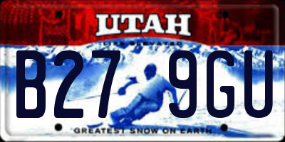 UT license plate B279GU