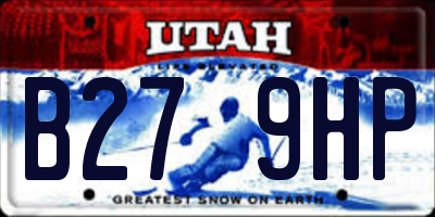 UT license plate B279HP