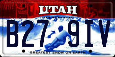 UT license plate B279IV