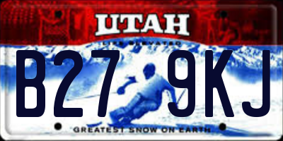UT license plate B279KJ