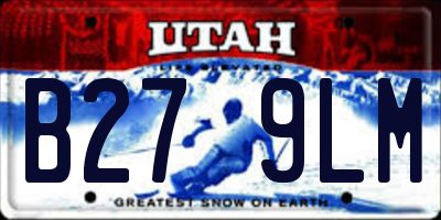 UT license plate B279LM