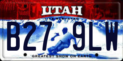 UT license plate B279LW